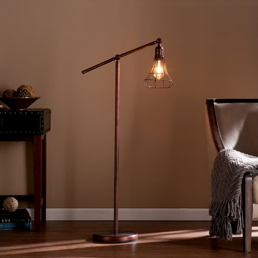 task floor lamp for reading on the chair